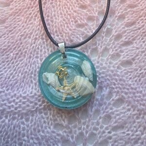 Seashell Beach Theme Necklace With 18" Adjustable Necklace